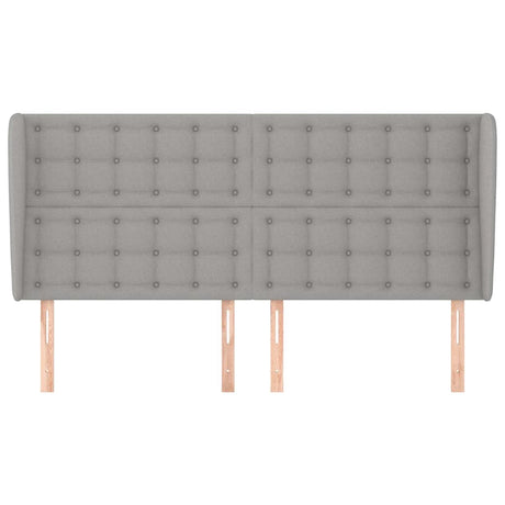 Vidaxl hoofdbord met randen 163x23x118 128 cm stof lichtgrijs