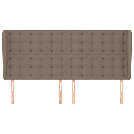 Vidaxl hoofdbord met randen 163x23x118 128 cm stof taupe
