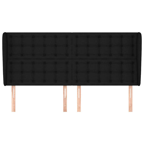 Vidaxl hoofdbord met randen 183x23x118 128 cm stof zwart