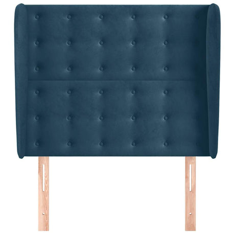 Vidaxl hoofdbord met randen 83x23x118 128 cm fluweel donkerblauw