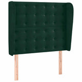 Vidaxl hoofdbord met randen 103x23x118 128 cm fluweel donkergroen