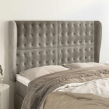 Vidaxl hoofdbord met randen 147x23x118 128 cm fluweel lichtgrijs
