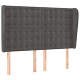 Vidaxl hoofdbord met randen 147x23x118 128 cm fluweel donkergrijs