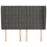 Vidaxl hoofdbord met randen 147x23x118 128 cm fluweel donkergrijs