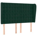 Vidaxl hoofdbord met randen 147x23x118 128 cm fluweel donkergroen