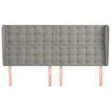 Vidaxl hoofdbord met randen 163x23x118 128 cm fluweel lichtgrijs