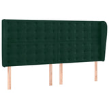 Vidaxl hoofdbord met randen 163x23x118 128 cm fluweel donkergroen