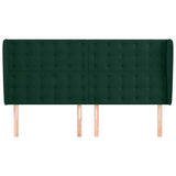 Vidaxl hoofdbord met randen 183x23x118 128 cm fluweel donkergroen