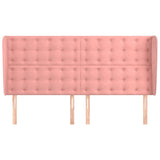 Vidaxl hoofdbord met randen 183x23x118 128 cm fluweel roze