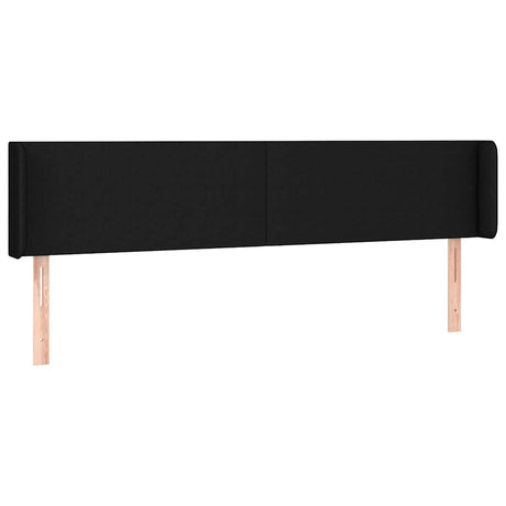 Vidaxl hoofdbord met randen 163x16x78 88 cm stof zwart