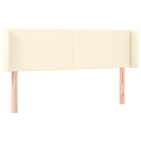 Vidaxl hoofdbord met randen 147x16x78 88 cm kunstleer crèmekleurig