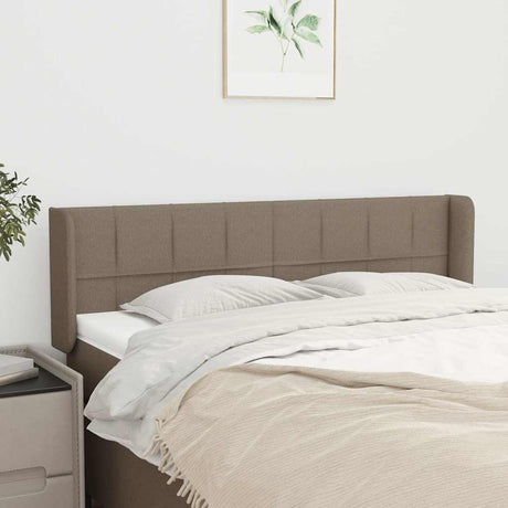 Vidaxl hoofdbord met randen 147x16x78 88 cm stof taupe