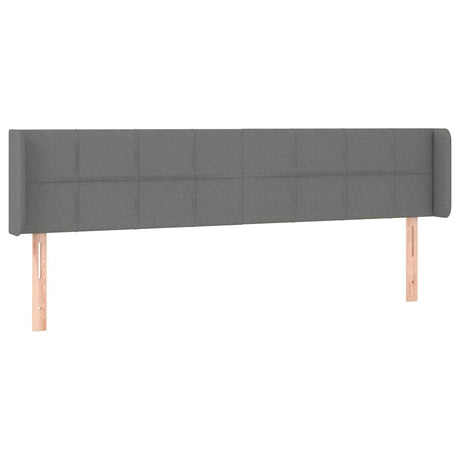 Vidaxl hoofdbord met randen 183x16x78 88 cm stof donkergrijs