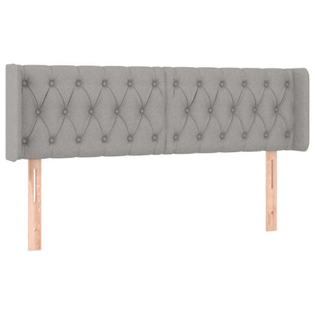 Vidaxl hoofdbord met randen 163x16x78 88 cm stof lichtgrijs