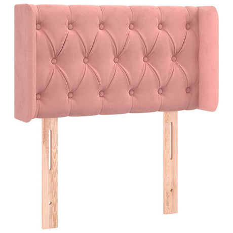 Vidaxl hoofdbord met randen 83x16x78 88 cm fluweel roze