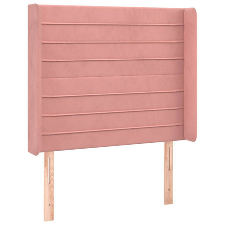 Vidaxl hoofdbord met randen 83x16x118 128 cm fluweel roze