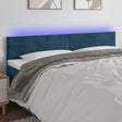 Vidaxl hoofdbord led 160x5x78 88 cm fluweel donkerblauw