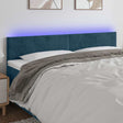 Vidaxl hoofdbord led 200x5x78 88 cm fluweel donkerblauw