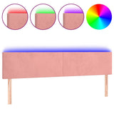 Vidaxl hoofdbord led 200x5x78 88 cm fluweel roze