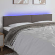 Vidaxl hoofdbord led 160x5x78 88 cm kunstleer grijs