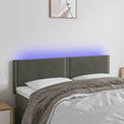 Vidaxl hoofdbord led 144x5x78 88 cm fluweel donkergrijs