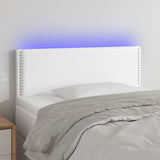 Vidaxl hoofdbord led 100x5x78 88 cm kunstleer wit