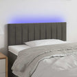 Vidaxl hoofdbord led 80x5x78 88 cm fluweel donkergrijs