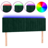 Vidaxl hoofdbord led 144x5x78 88 cm fluweel donkergroen
