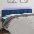 Vidaxl hoofdbord led 200x5x78 88 cm fluweel donkerblauw
