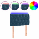 Vidaxl hoofdbord led 80x7x78 88 cm fluweel donkerblauw