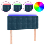 Vidaxl hoofdbord led 100x5x78 88 cm fluweel donkerblauw
