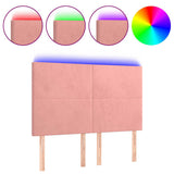 Vidaxl hoofdbord led 144x5x118 128 cm fluweel zwart