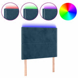 Vidaxl hoofdbord led 100x5x118 128 cm fluweel donkerblauw