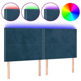 Vidaxl hoofdbord led 200x5x118 128 cm fluweel donkerblauw