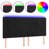 Vidaxl hoofdbord led 200x5x118 128 cm fluweel zwart