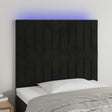 Vidaxl hoofdbord led 100x5x118 128 cm fluweel zwart