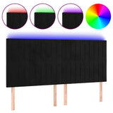 Vidaxl hoofdbord led 160x5x118 128 cm fluweel zwart