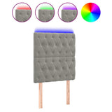 Vidaxl hoofdbord led 80x7x118 128 cm fluweel lichtgrijs