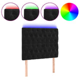 Vidaxl hoofdbord led 100x7x118 128 cm fluweel zwart