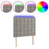 Vidaxl hoofdbord led 90x5x118 128 cm fluweel lichtgrijs