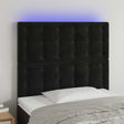 Vidaxl hoofdbord led 100x5x118 128 cm fluweel zwart