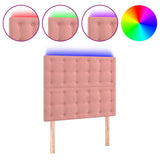 Vidaxl hoofdbord led 100x5x118 128 cm fluweel roze