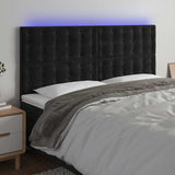 Vidaxl hoofdbord led 160x5x118 128 cm fluweel zwart