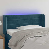 Vidaxl hoofdbord led 83x16x78 88 cm fluweel donkergroen
