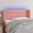 Vidaxl hoofdbord led 83x16x78 88 cm fluweel roze