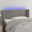 Vidaxl hoofdbord led 93x16x78 88 cm fluweel lichtgrijs