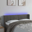 Vidaxl hoofdbord led 147x16x78 88 cm fluweel donkergrijs