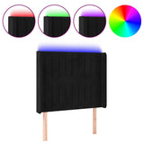 Vidaxl hoofdbord led 83x16x118 128 cm fluweel zwart