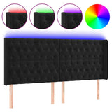 Vidaxl hoofdbord led 183x16x118 128 cm fluweel zwart