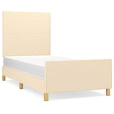 Vidaxl bedframe zonder matras 80x200 cm stof crèmekleurig